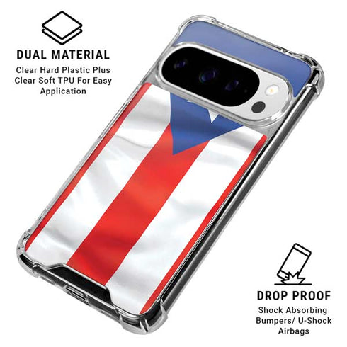Puerto Rico Flag Google Pixel 10 Pro Clear Case
